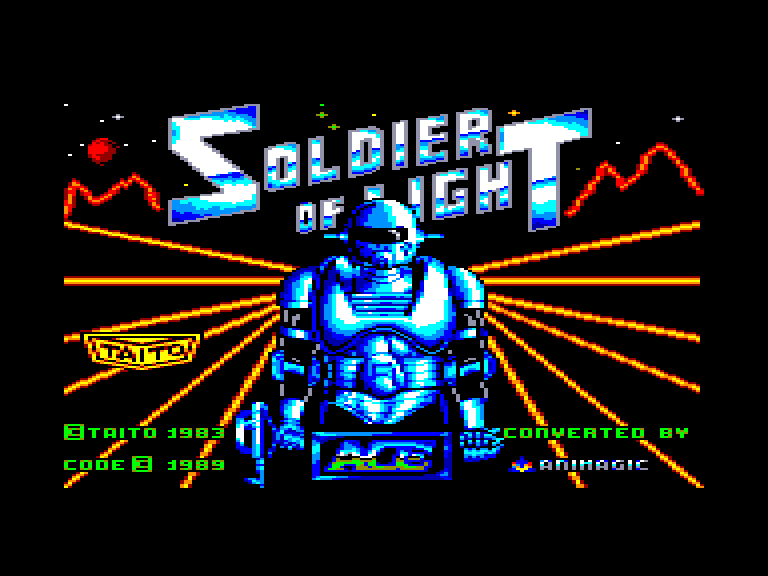 screenshot of the Amstrad CPC game Soldier of Light