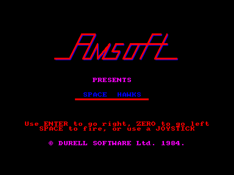 screenshot du jeu Amstrad CPC Space Hawks