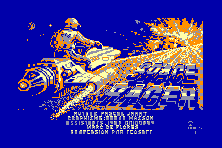 screenshot of the Amstrad CPC game Space Racer