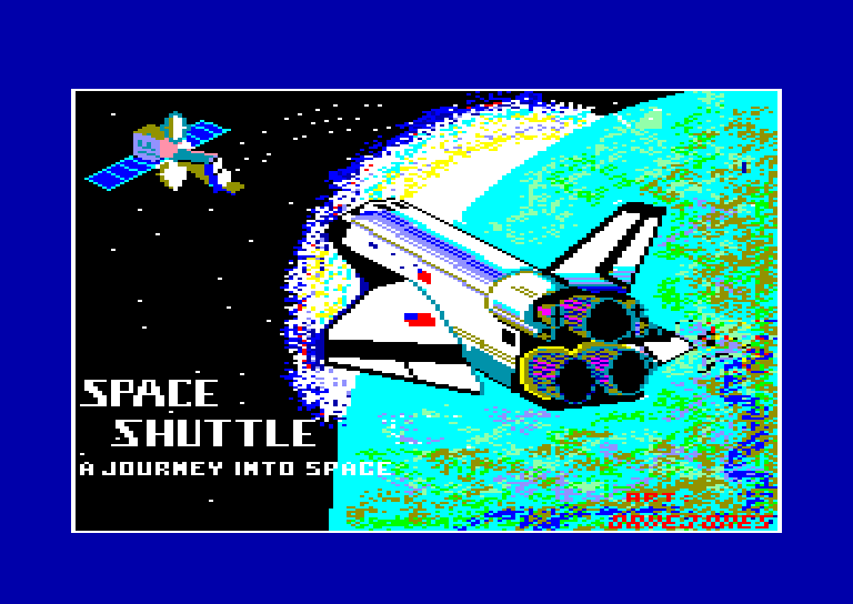 screenshot of the Amstrad CPC game Space Shuttle - A Journey Into Space