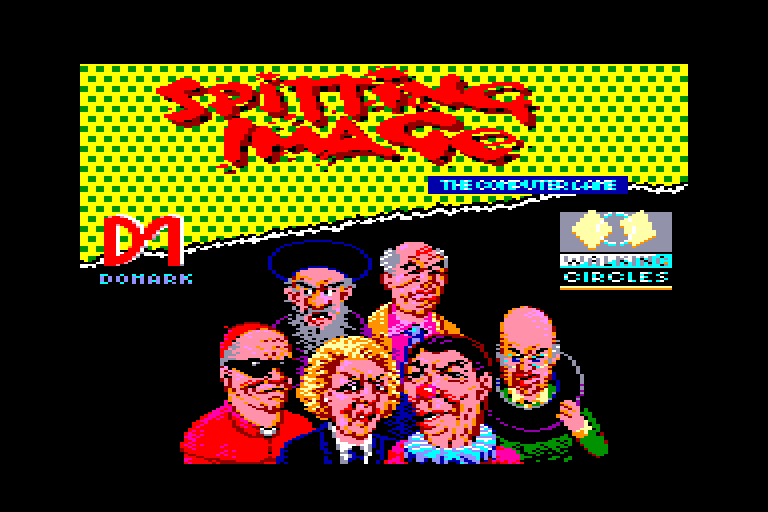 screenshot of the Amstrad CPC game Spitting Image