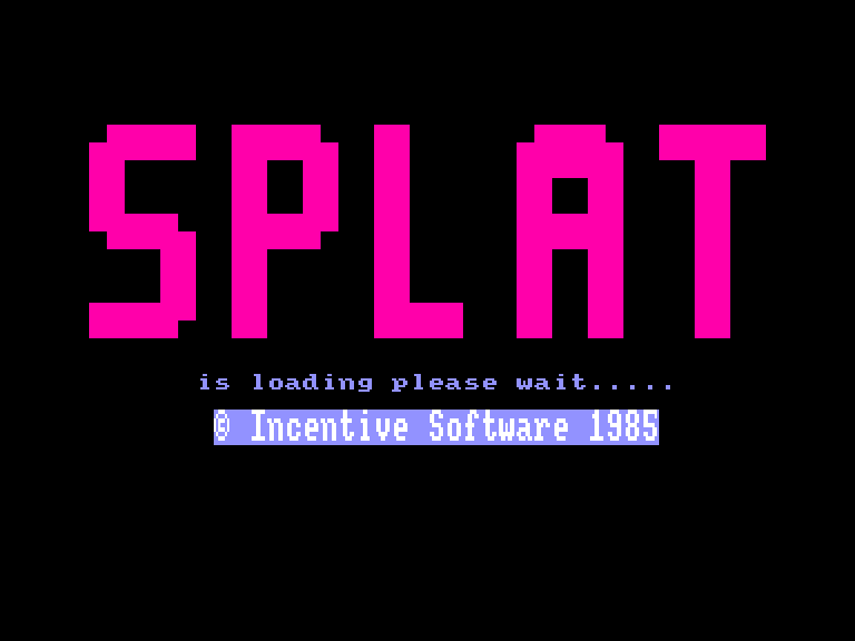 screenshot of the Amstrad CPC game Splat!