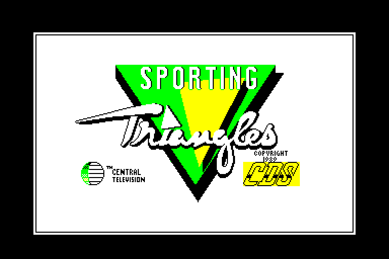 screenshot of the Amstrad CPC game Sporting triangles