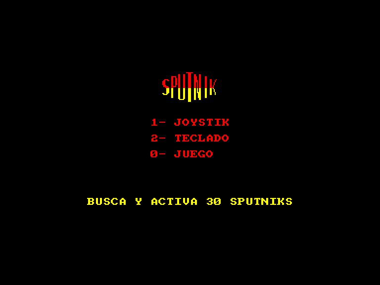 screenshot of the Amstrad CPC game Sputnik