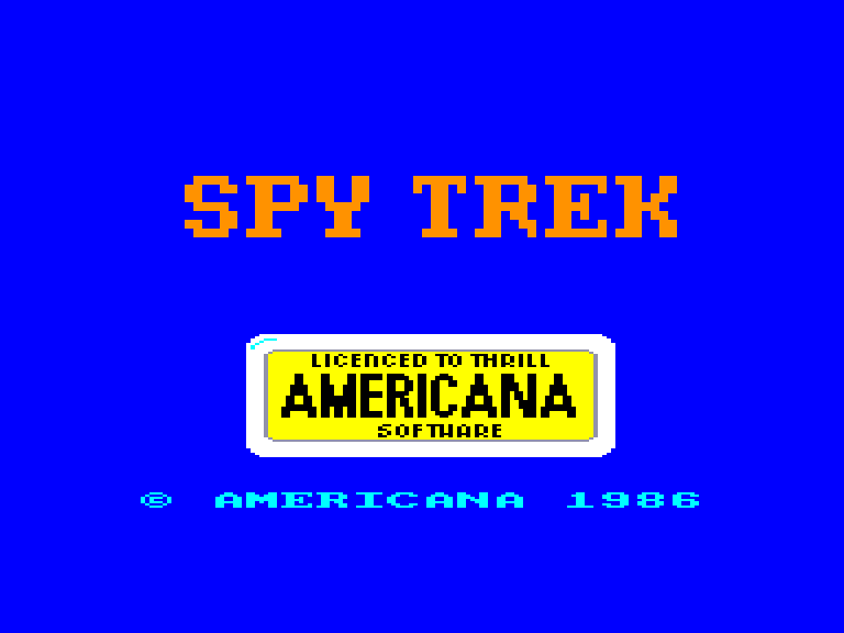 screenshot of the Amstrad CPC game Spy Trek Adventure