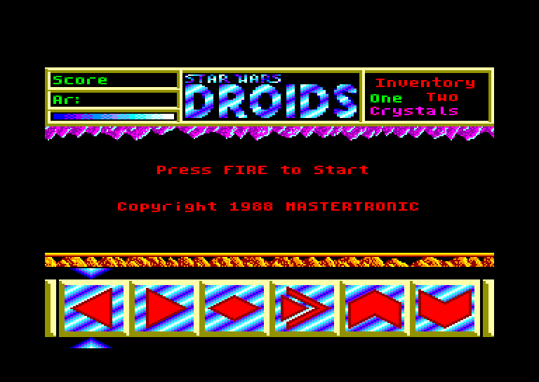 screenshot du jeu Amstrad CPC Star wars droids