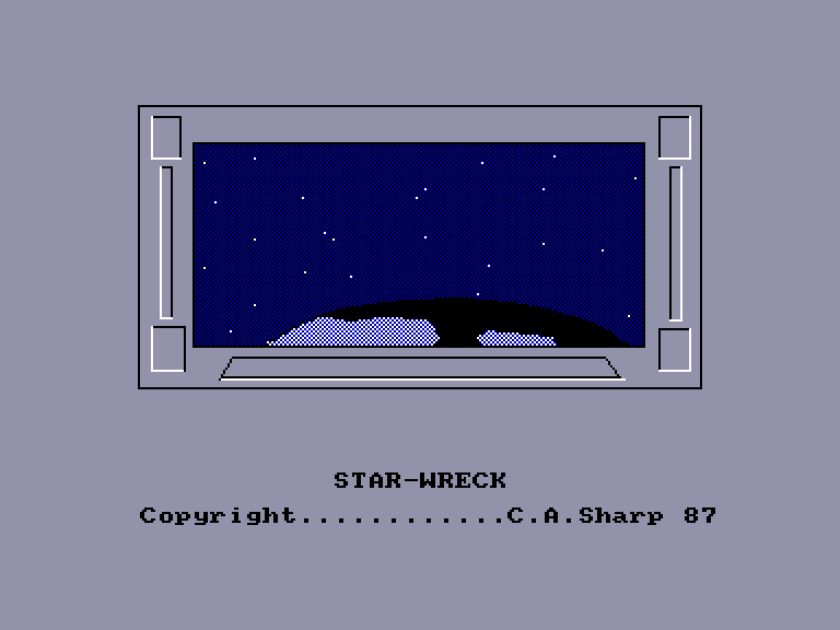 screenshot of the Amstrad CPC game Star-Wreck