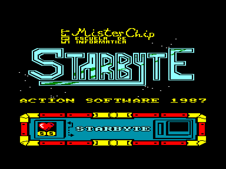 screenshot of the Amstrad CPC game Starbyte