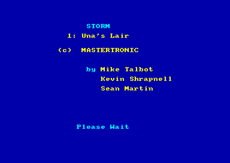 screenshot of the Amstrad CPC game Storm