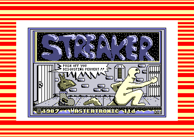 screenshot of the Amstrad CPC game Streaker