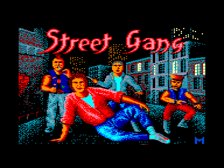 screenshot of the Amstrad CPC game Street gang