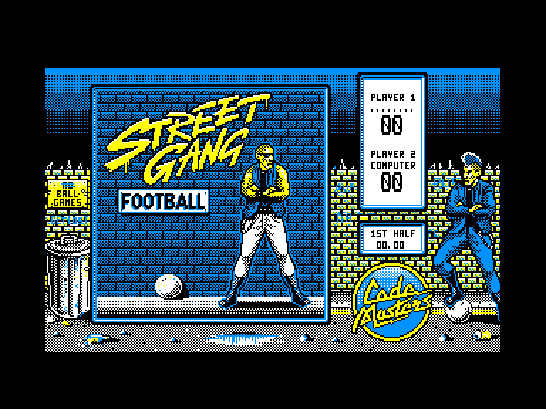 screenshot of the Amstrad CPC game Street gang football