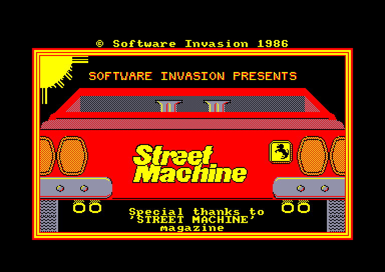 screenshot of the Amstrad CPC game Street machine