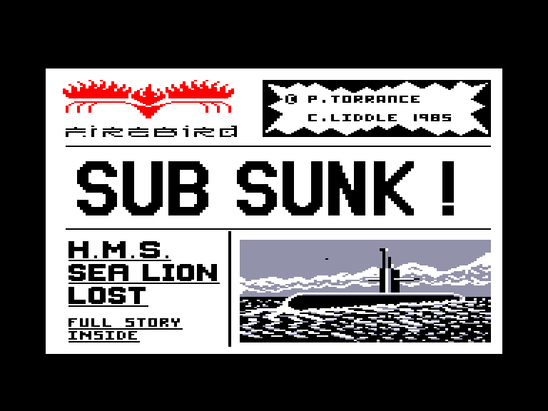 screenshot du jeu Amstrad CPC Subsunk