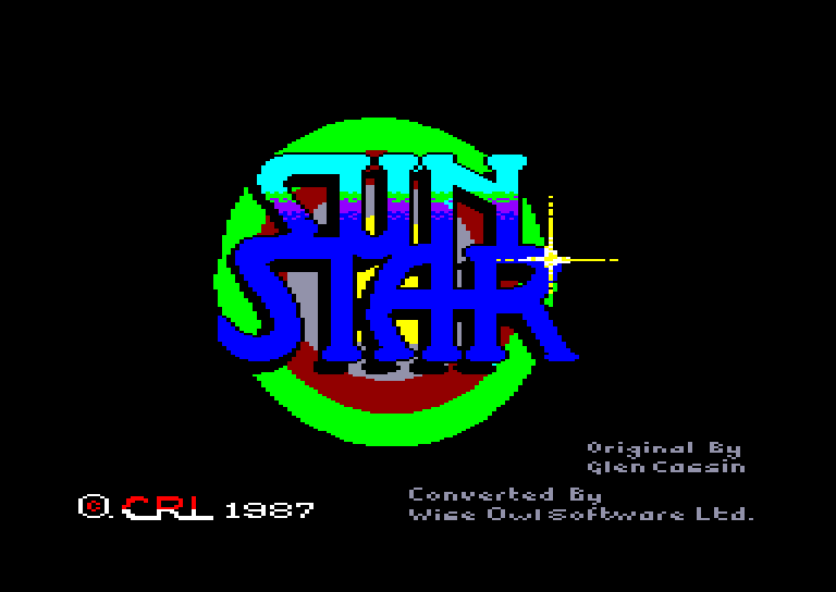 screenshot of the Amstrad CPC game Sun star