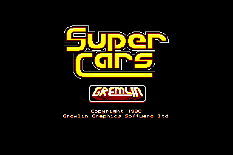 screenshot of the Amstrad CPC game Super Cars