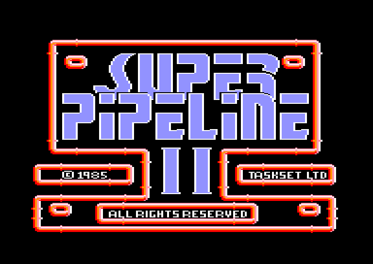 screenshot of the Amstrad CPC game Super Pipeline II