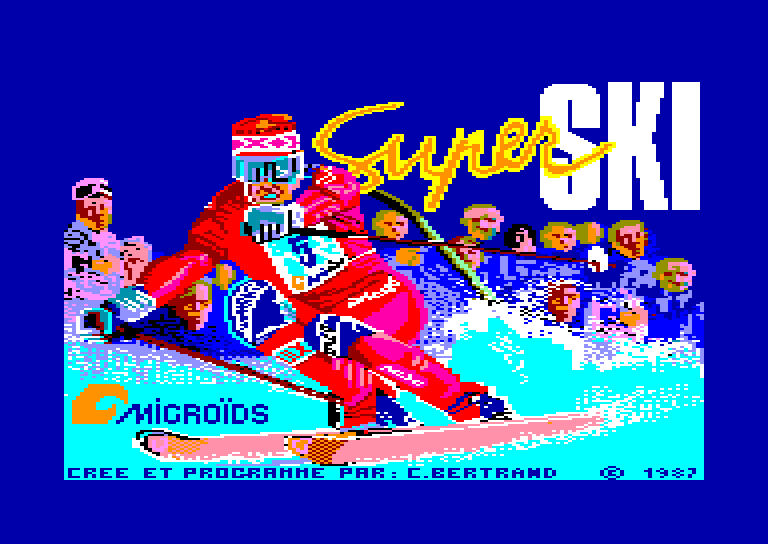 screenshot of the Amstrad CPC game Super ski