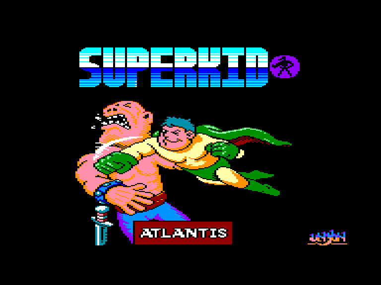 screenshot of the Amstrad CPC game Superkid