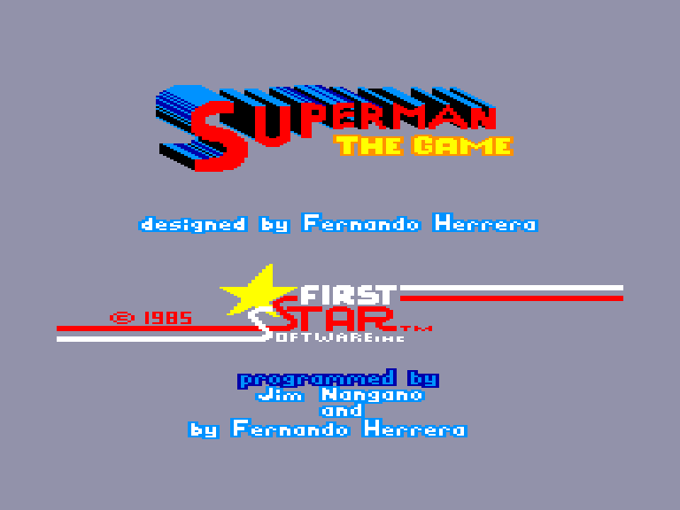 screenshot du jeu Amstrad CPC Superman - The Game