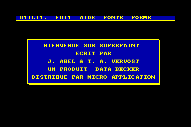 screenshot du jeu Amstrad CPC Superpaint