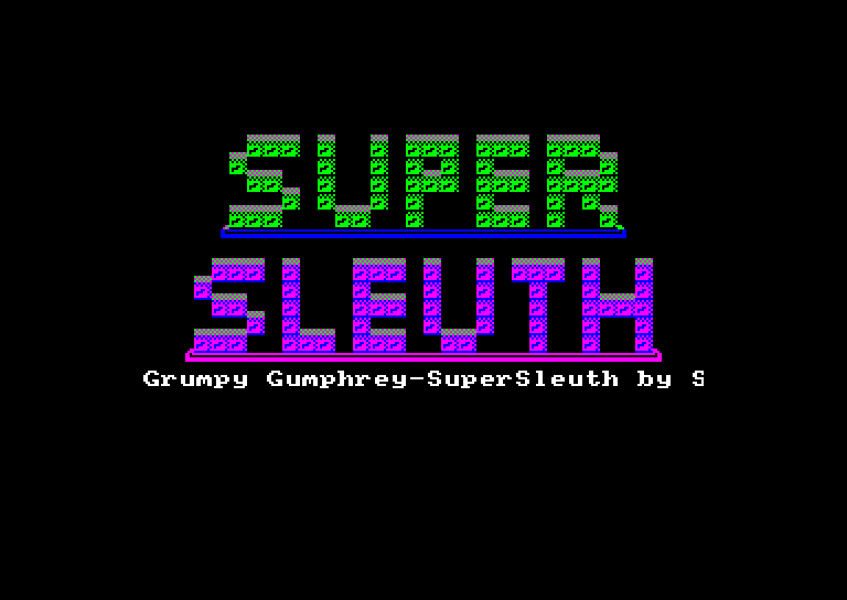 screenshot du jeu Amstrad CPC Super Sleuth