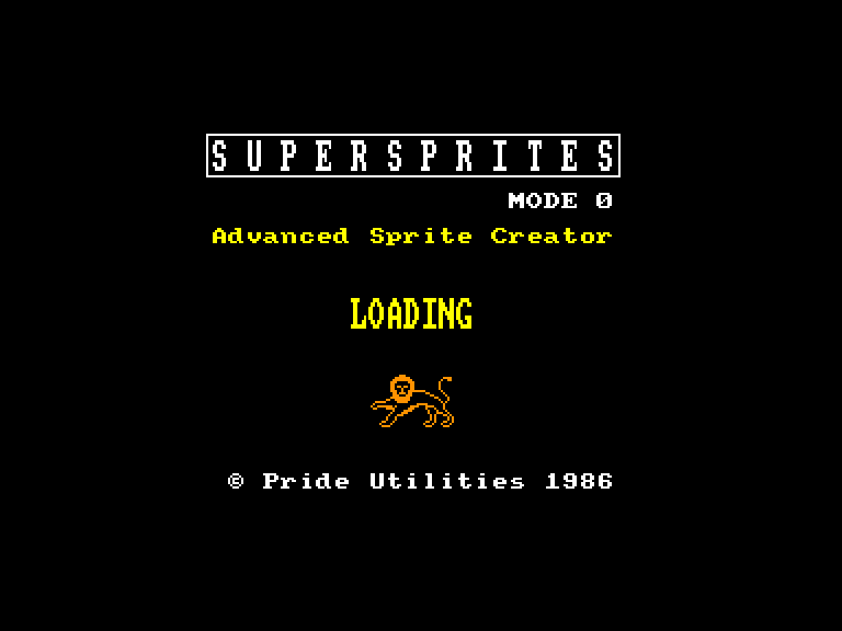 screenshot du jeu Amstrad CPC Super Sprites