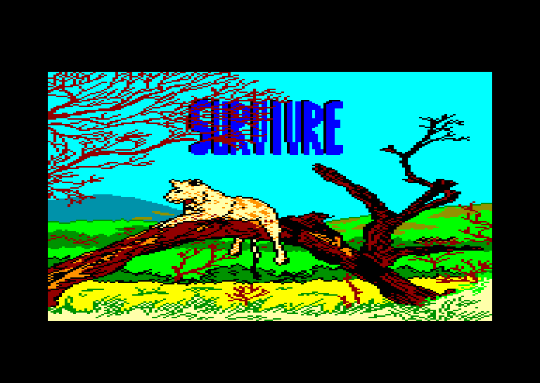 screenshot of the Amstrad CPC game Survivre