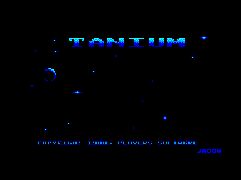 screenshot of the Amstrad CPC game Tanium
