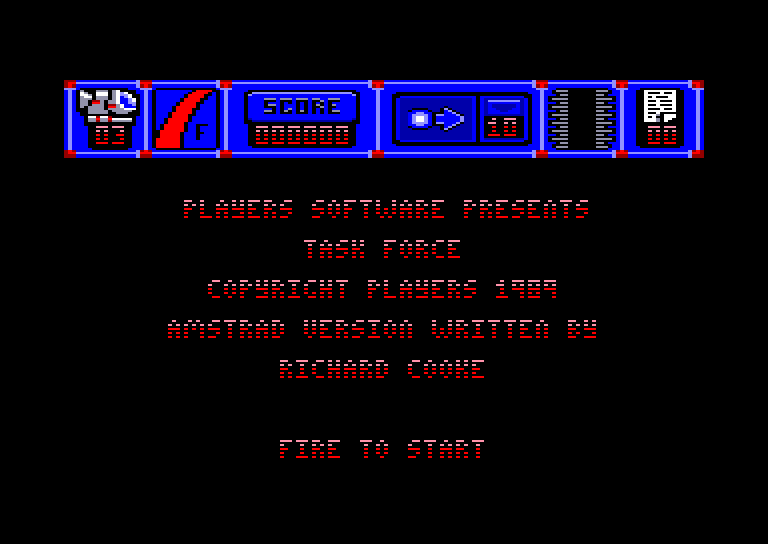 screenshot du jeu Amstrad CPC Task Force