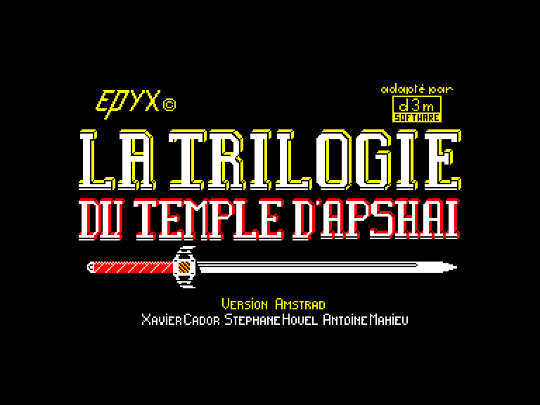 screenshot of the Amstrad CPC game Temple Of Apshai Trilogy