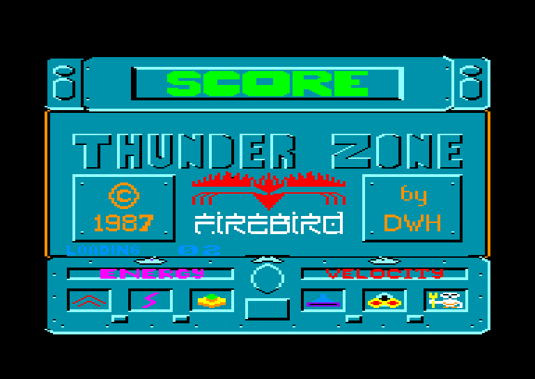 screenshot of the Amstrad CPC game Thunder zone