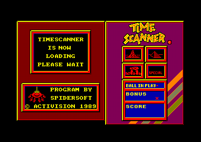 screenshot of the Amstrad CPC game Time scanner