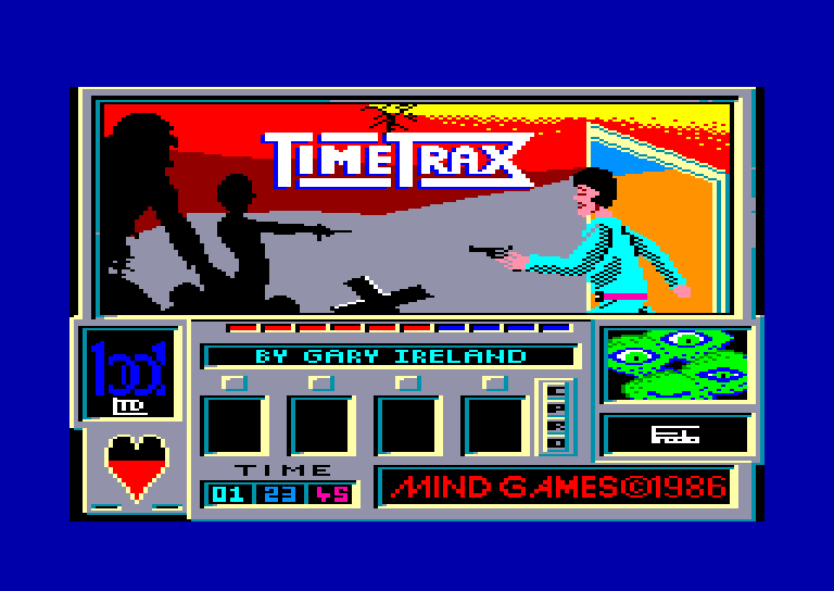 screenshot of the Amstrad CPC game Timetrax