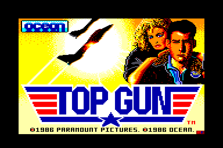 screenshot of the Amstrad CPC game Top Gun