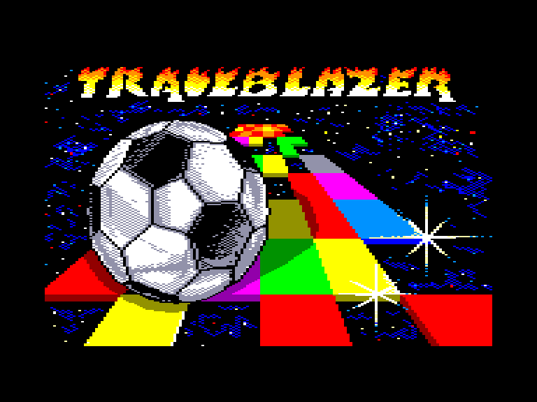 screenshot of the Amstrad CPC game Trailblazer