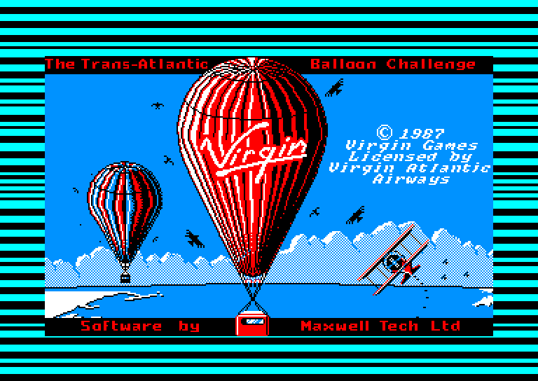 screenshot du jeu Amstrad CPC Trans-Atlantic Balloon Challenge (the)