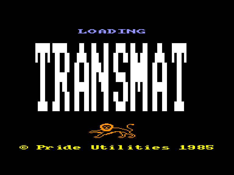 screenshot of the Amstrad CPC game Transmat v2.1