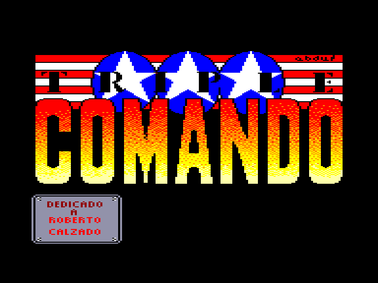 screenshot of the Amstrad CPC game Triple comando