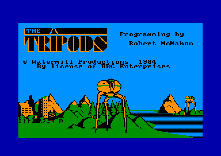 screenshot of the Amstrad CPC game Tripods (the)