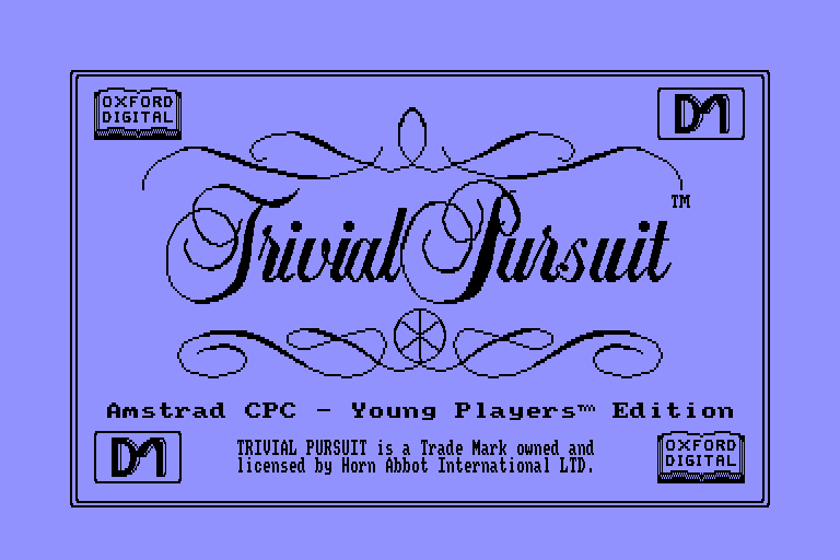 screenshot of the Amstrad CPC game Trivial Pursuit - Young Players Edition