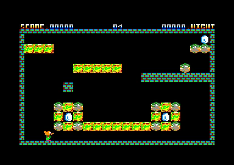 screenshot of the Amstrad CPC game 3 Oeufs