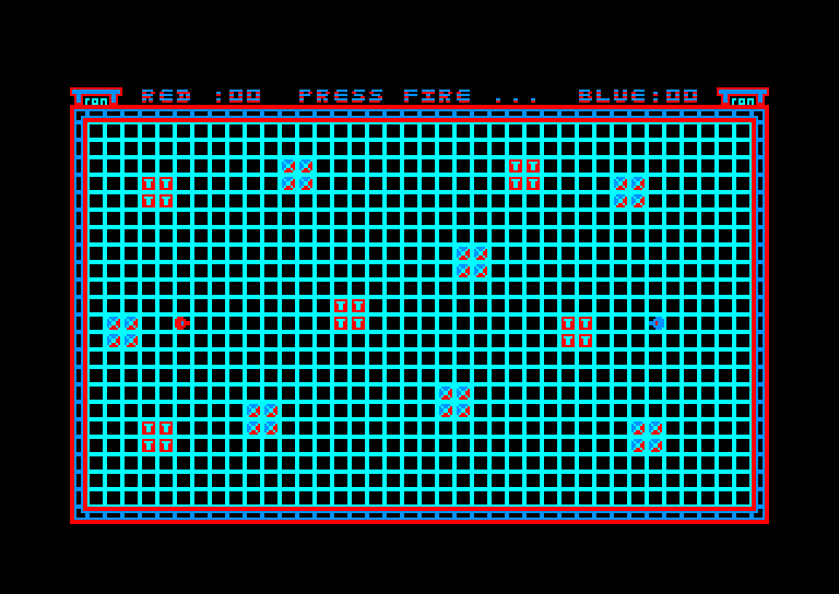 screenshot of the Amstrad CPC game Tron