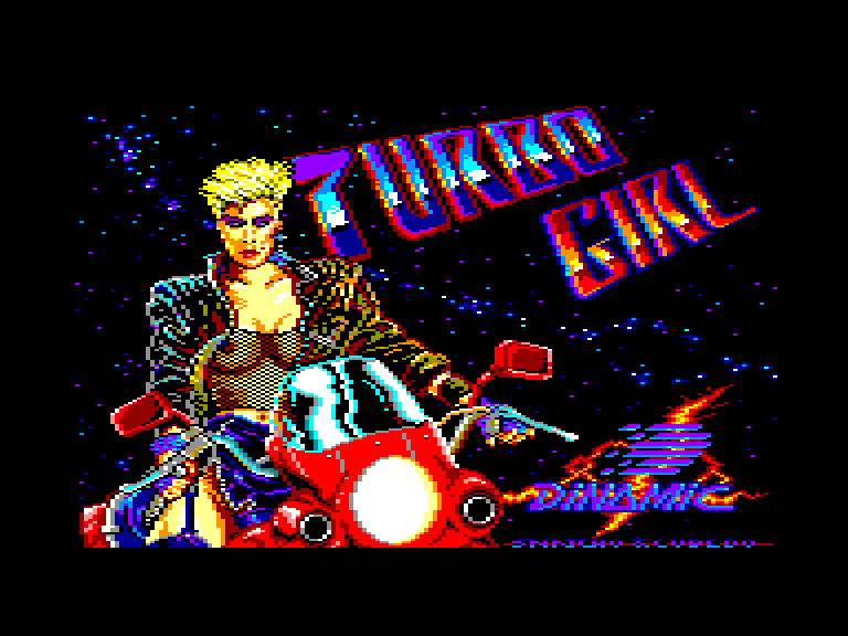 screenshot of the Amstrad CPC game Turbo Girl