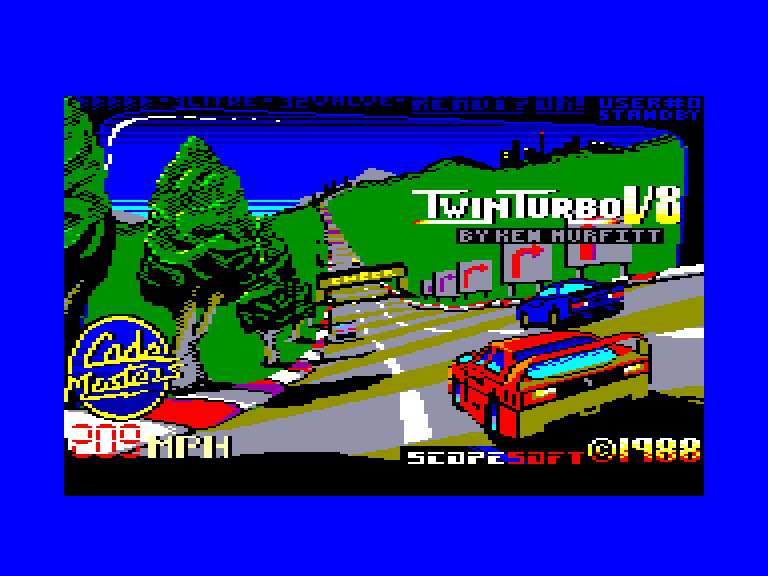 screenshot of the Amstrad CPC game Twin Turbo V8
