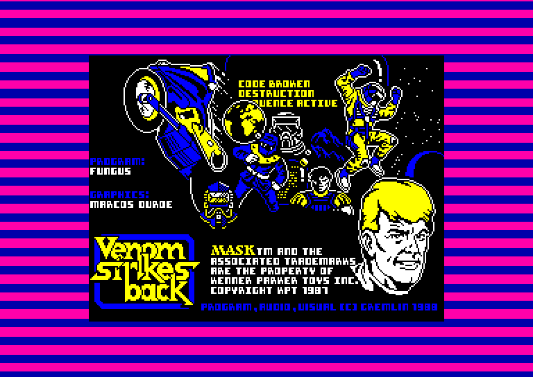 screenshot of the Amstrad CPC game Venom Strikes Back