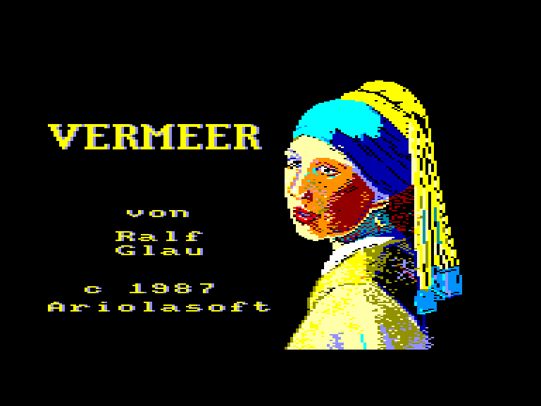 screenshot of the Amstrad CPC game Vermeer