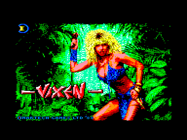 screenshot of the Amstrad CPC game Vixen