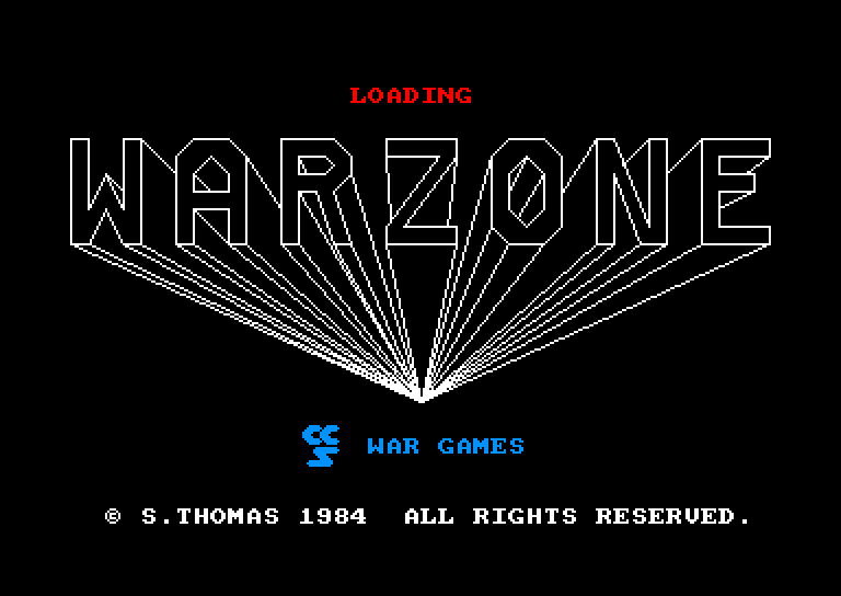 screenshot of the Amstrad CPC game War Zone