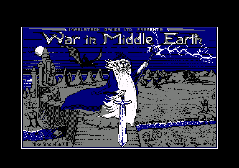 screenshot du jeu Amstrad CPC War in Middle Earth